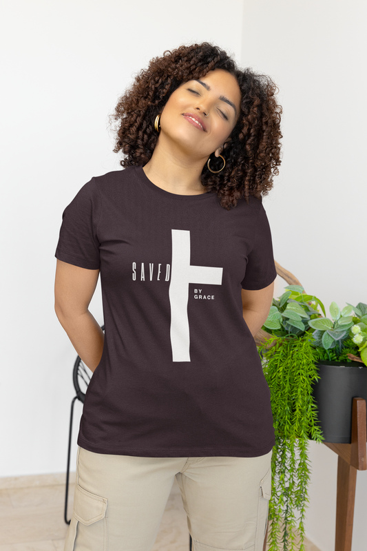 Saved By Grace Graphic Christian T-shirt