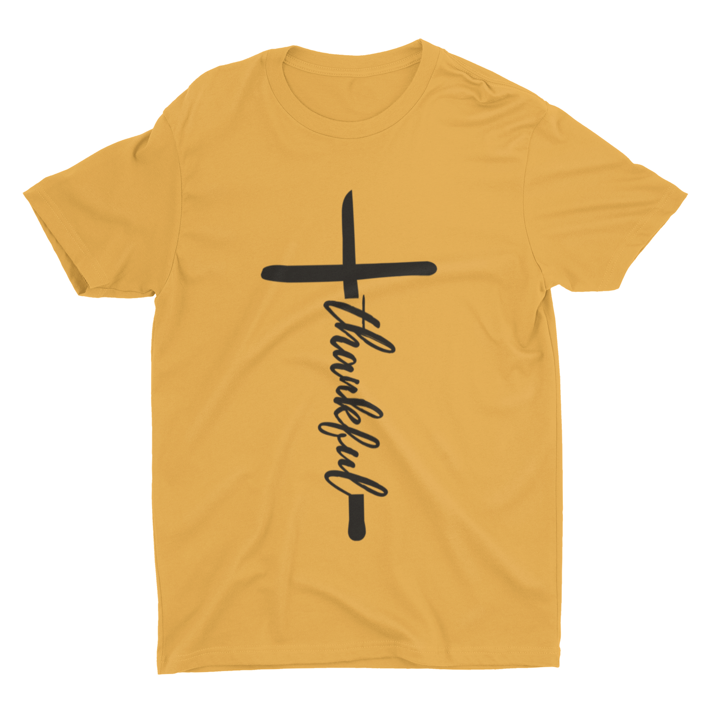 Thankful cross graphic t-shirt for fall